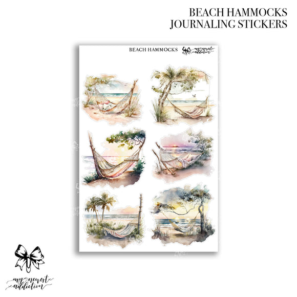 BEACH HAMMOCKS | Journaling Stickers