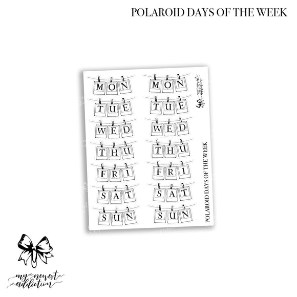 Polaroid Days of the Week