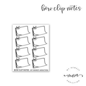 Bow Clip Notes Half Boxes