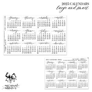 2025 Calendars | lettering by Jesenia