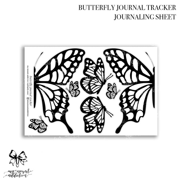 Butterfly Journal Tracker | Journaling Stickers