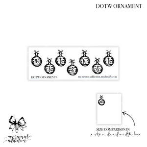 Days of the Week Ornaments