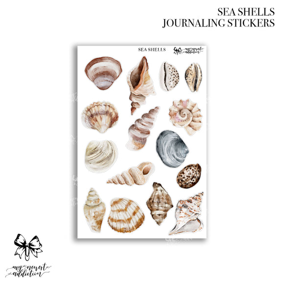 SEA SHELLS | Journaling Stickers