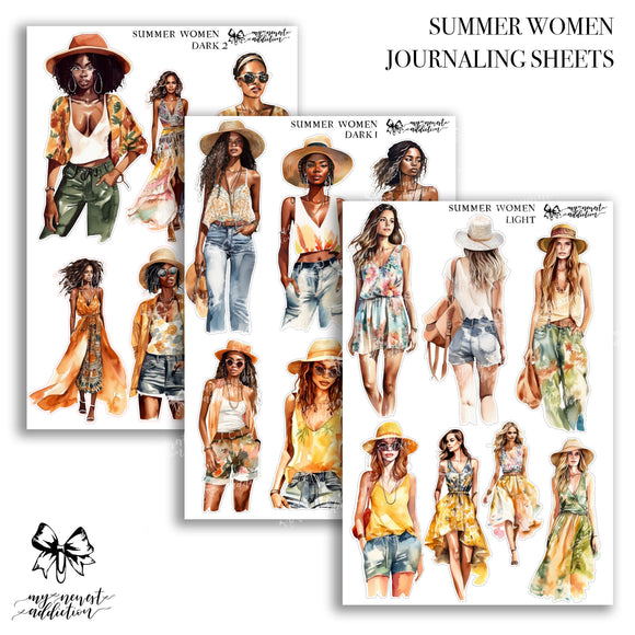 Summer Women | Journaling Stickers