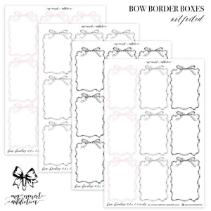 Bow Border Boxes | Not Foiled