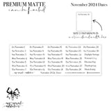 Monthly Dates with DOTW - Typewriter Style - Premium Matte