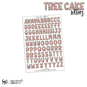 Tree Cake Letters and Numbers