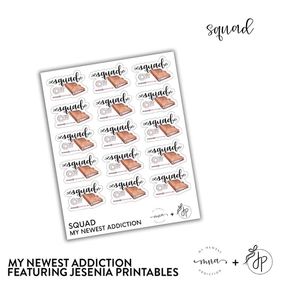 Squad | lettering by Jesenia Printables