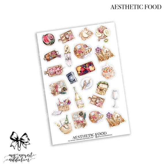 Aesthetic Food Journaling Stickers