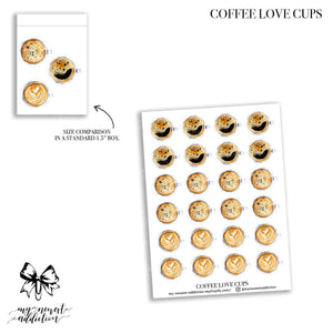 Coffee Love Cups Stickers