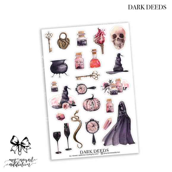 Dark Deeds Journaling Stickers