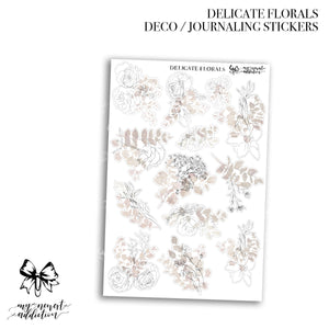 Delicate Florals | Journaling Stickers