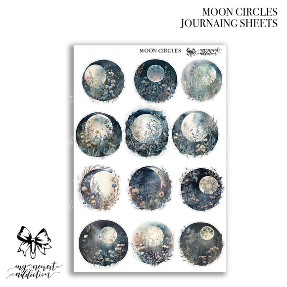 Moon Circles | Journaling Stickers