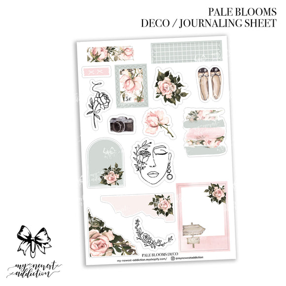 Pale Blooms Deco Journaling Stickers