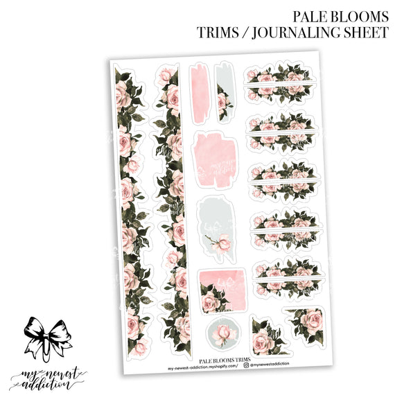 Pale Blooms Trims Journaling Stickers