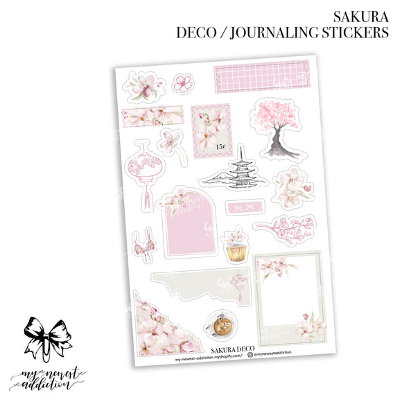 Sakura Deco Journaling Stickers