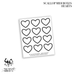 SCALLOP MIDI BOXES - HEARTS