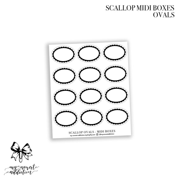 SCALLOP MIDI BOXES - OVALS
