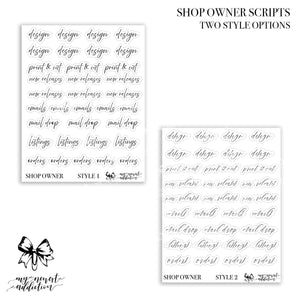 Shop Owner Scripts
