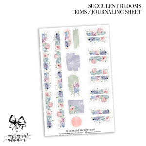 Succulent Blooms Trims Journaling Stickers