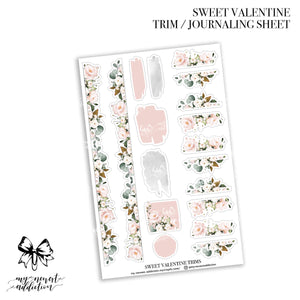 Sweet Valentine Trims Journaling Stickers