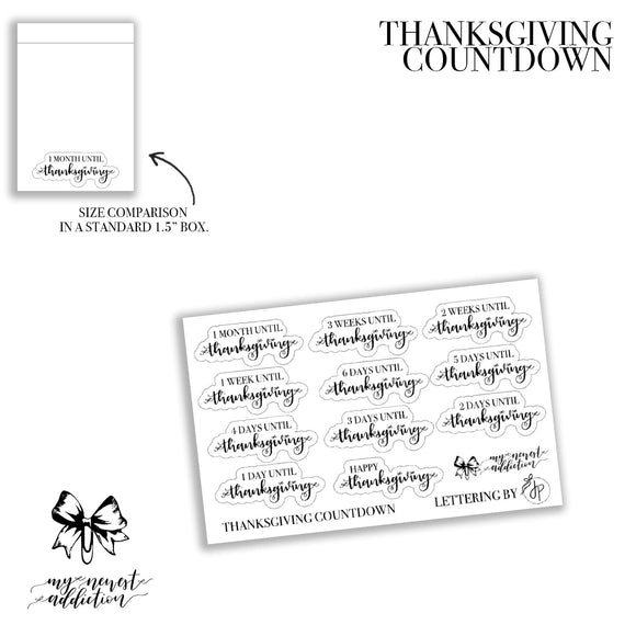 Thanksgiving Countdown Scripts - Foiled