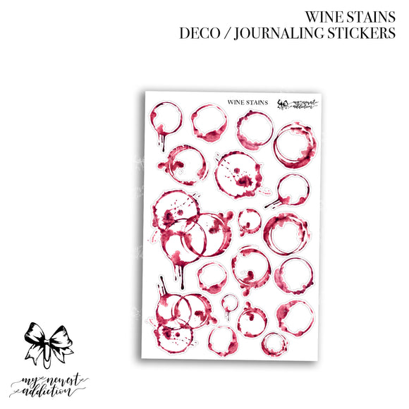 Wine Stains | Journaling Stickers