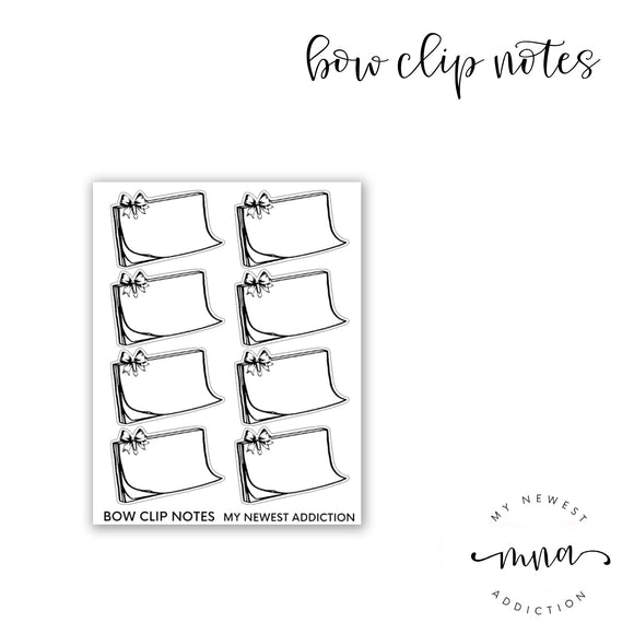 Bow Clip Notes Half Boxes