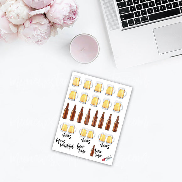 Beer Time Planner Stickers