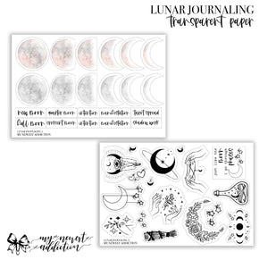 Lunar Journaling Set - Transparent Stickers