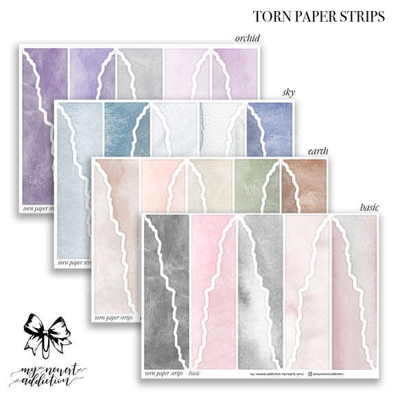 Torn Paper Strips
