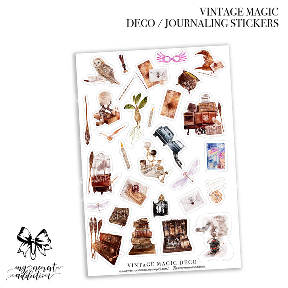 Vintage Magic Deco Journaling Stickers